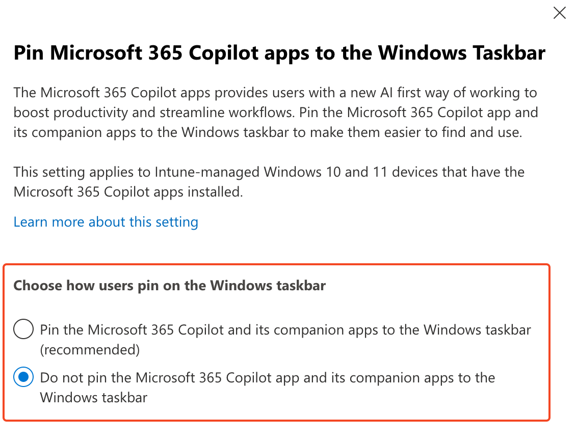 Enable / Disable the taskbar icons