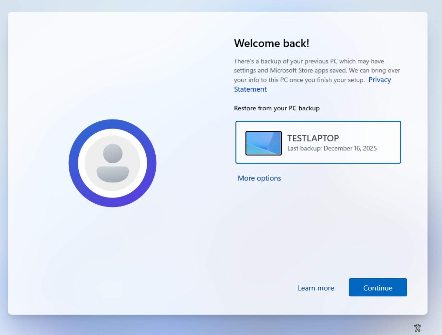 Restore during AutoPilot