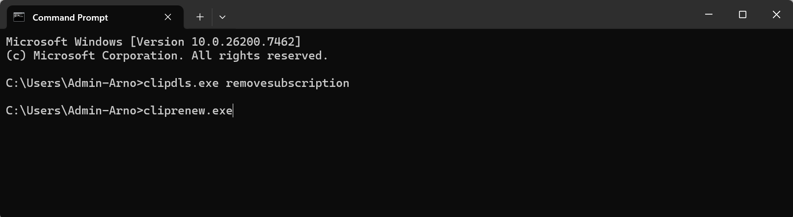 Error 65000 commands