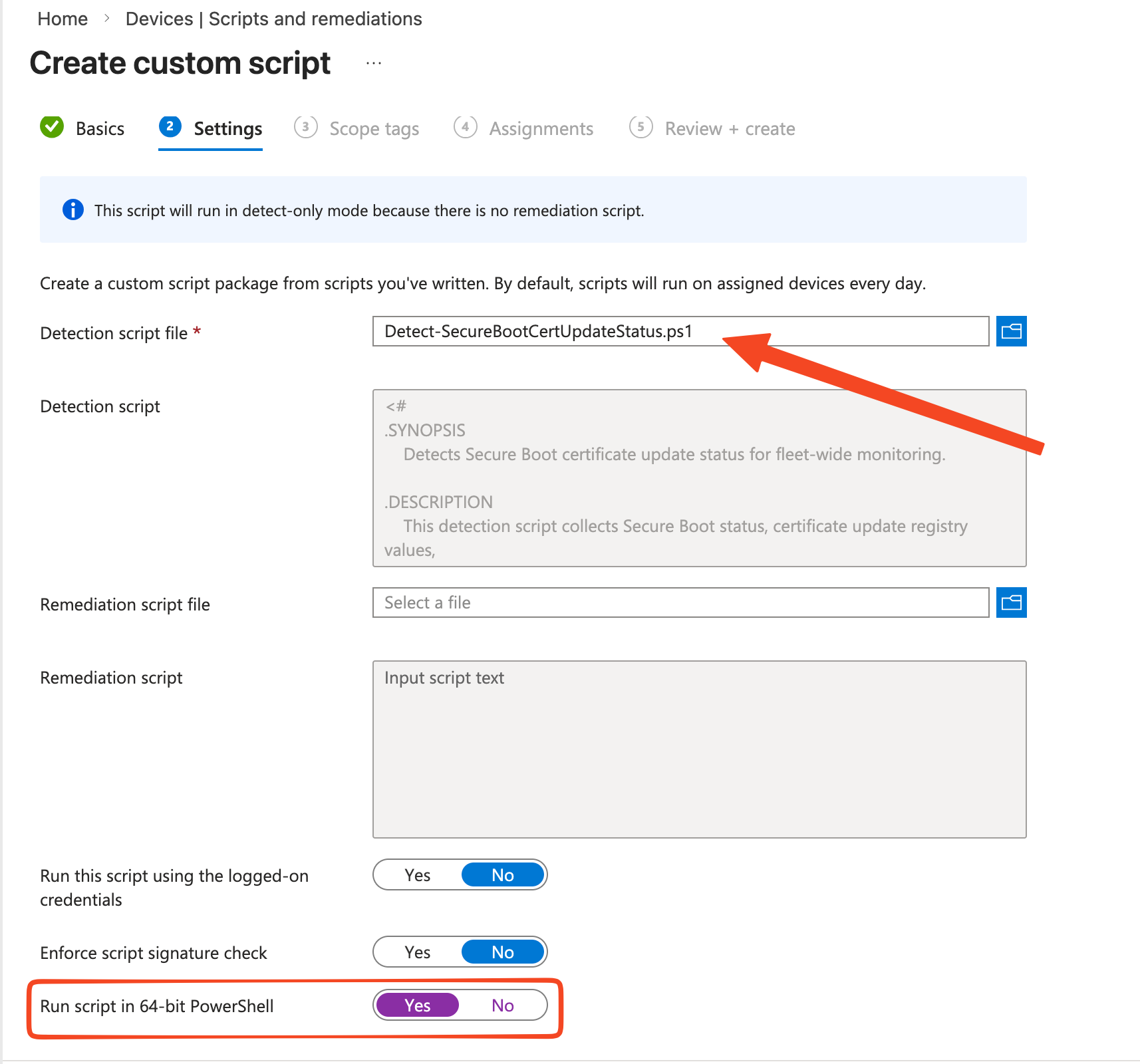 Proactive Remediation Script