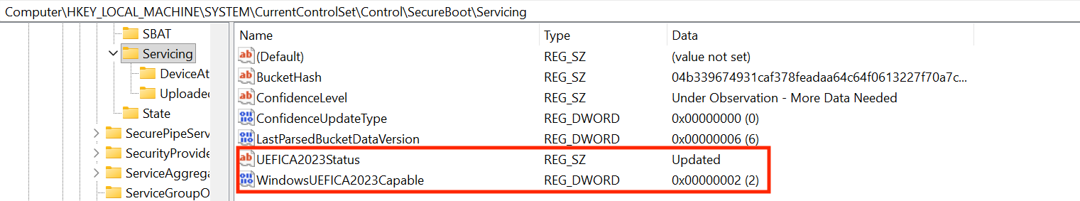 Register keys updated 