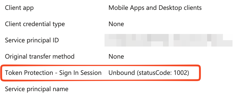 User sign-ins Unbound status
