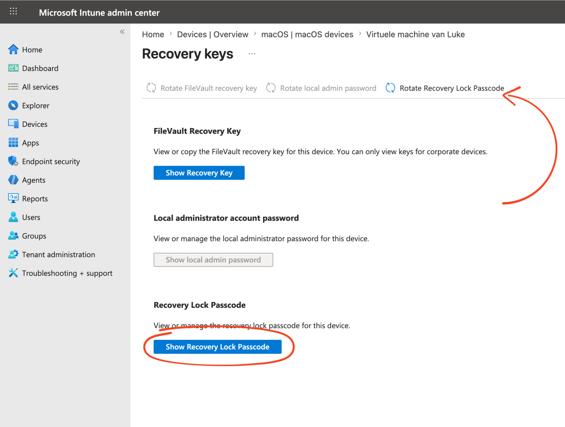 Recovery Keys