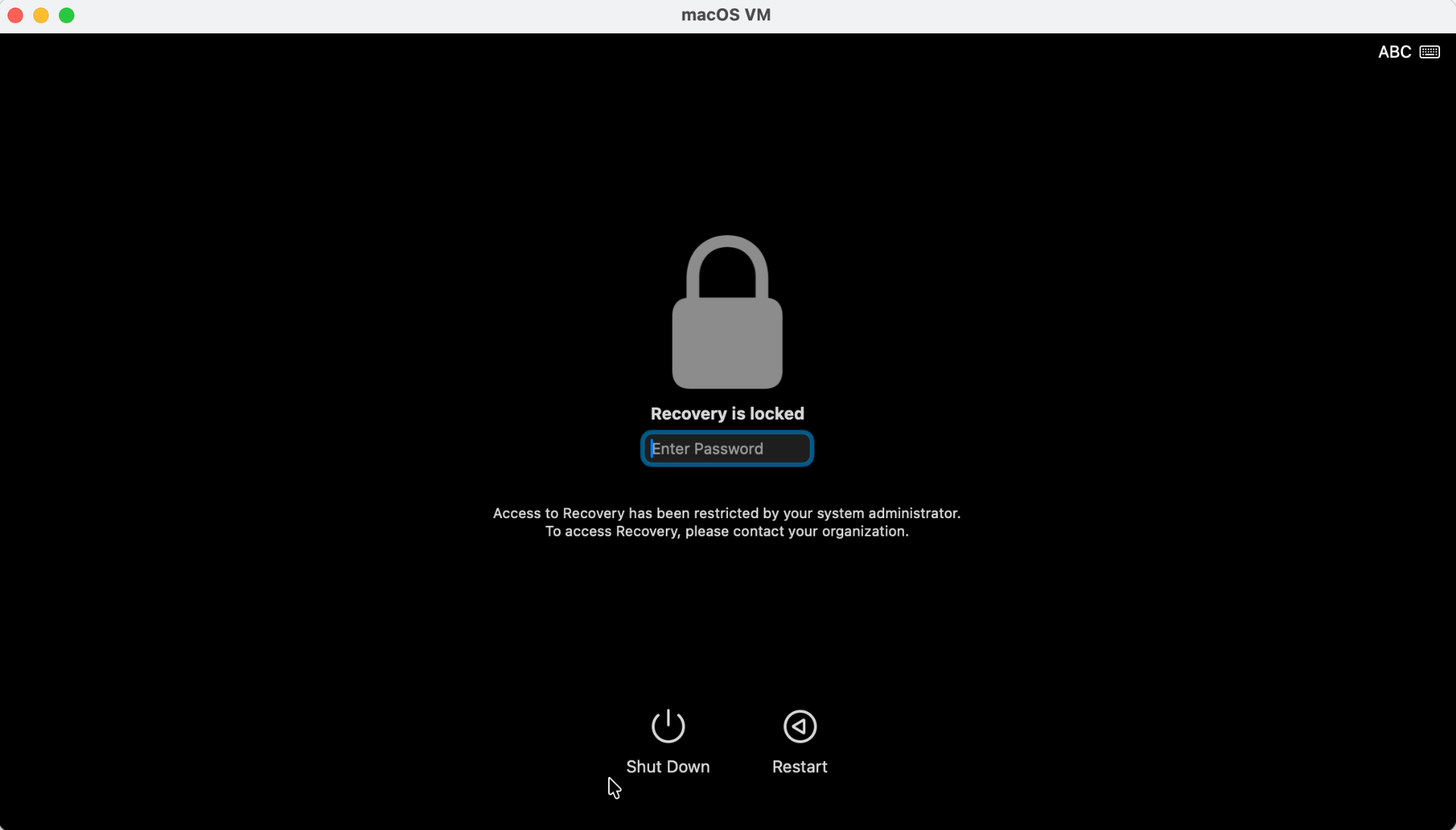 Protected Recovery mode macOS