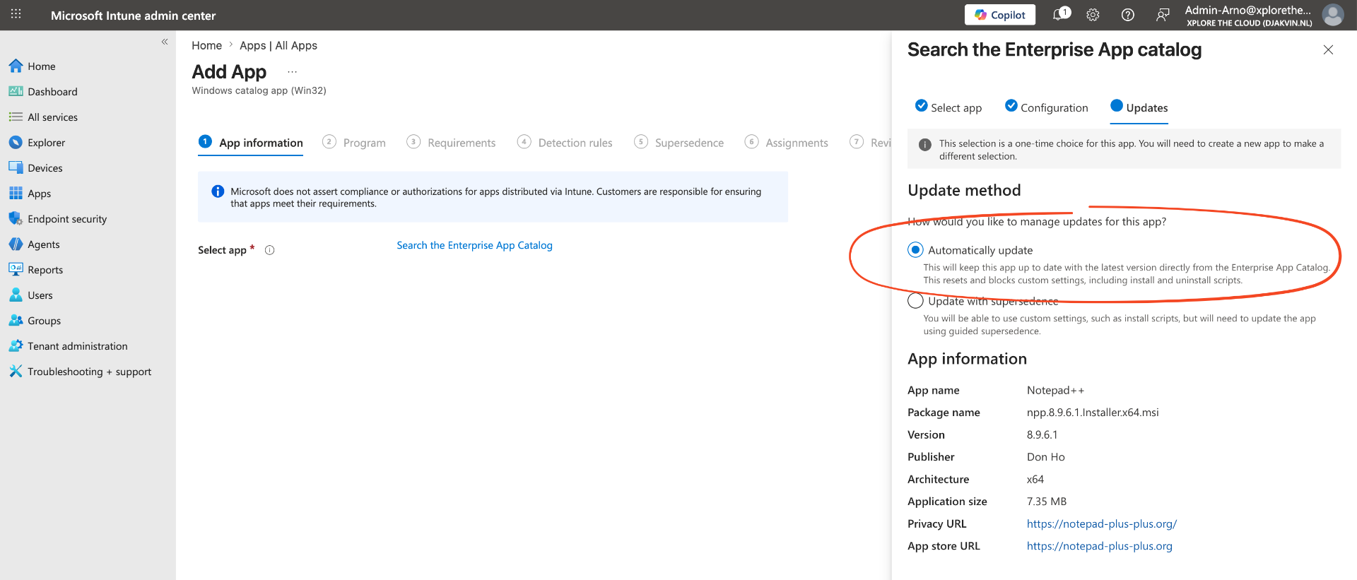 EAM - Auto update App