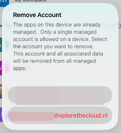 Message Single managed account 